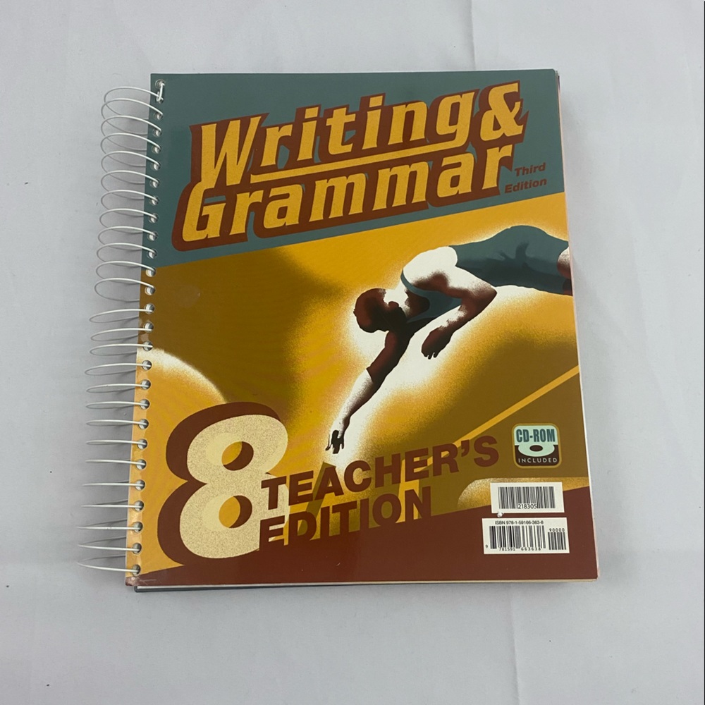 Bob Jones University Writing and Grammar 8 3rd Edition Teacher Guide